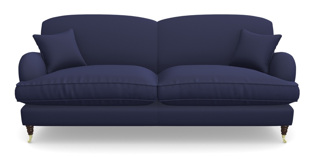 Product photograph of Kentwell 4 Seater 2 Hump Split Sofa In Clever Glossy Velvet - Navy from Sofas and Stuff Limited