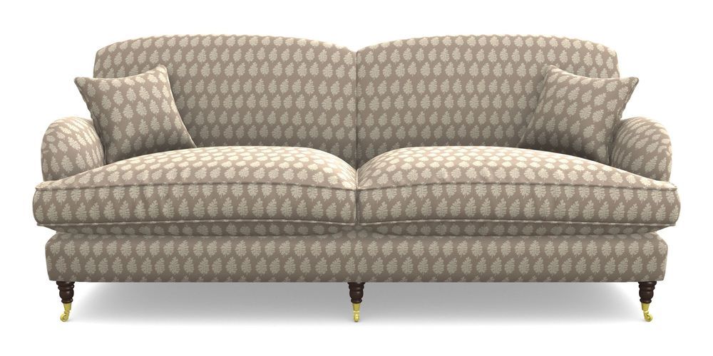 Product photograph of Kentwell 4 Seater 2 Hump Split Sofa In Cloth 21 - Oak Leaf - Beech from Sofas and Stuff Limited