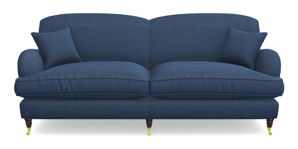 Product photograph of Kentwell 4 Seater 2 Hump Split Sofa In Clever Tough And Eco Velvet - Agean from Sofas and Stuff Limited