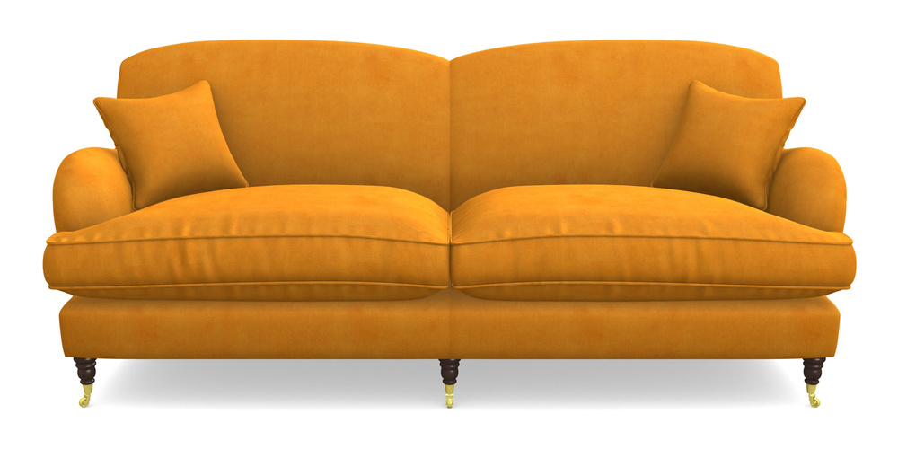 Product photograph of Kentwell 4 Seater 2 Hump Split Sofa In Clever Tough And Eco Velvet - Spice from Sofas and Stuff Limited