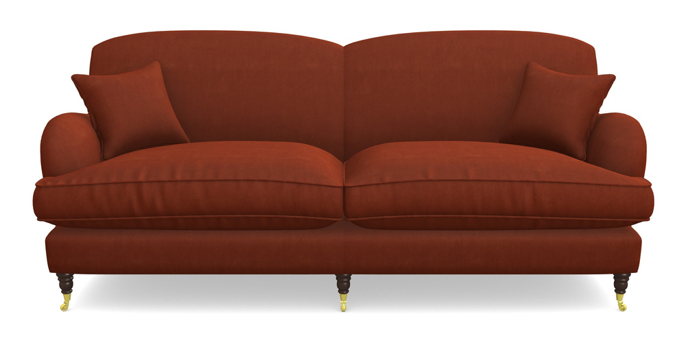 Product photograph of Kentwell 4 Seater 2 Hump Split Sofa In Clever Tough And Eco Velvet - Tawny from Sofas and Stuff Limited