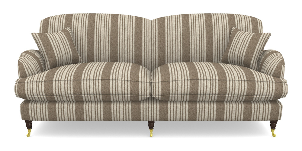 Product photograph of Kentwell 4 Seater 2 Hump Split Sofa In Cloth 22 - Bayadere - Peat from Sofas and Stuff Limited