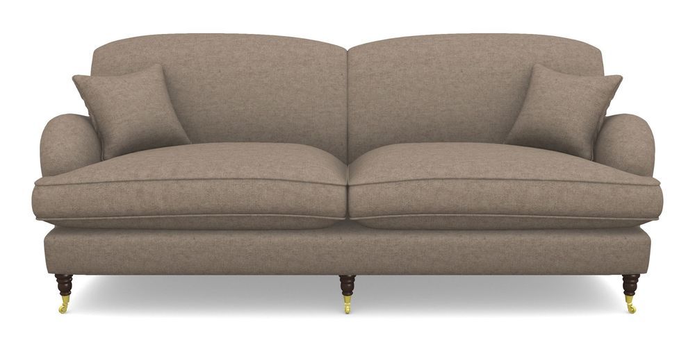 Product photograph of Kentwell 4 Seater 2 Hump Split Sofa In Easy Clean Plain - Camel from Sofas and Stuff Limited