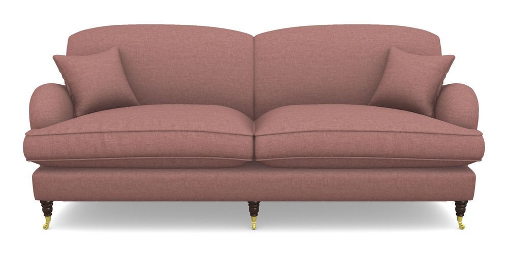 Product photograph of Kentwell 4 Seater 2 Hump Split Sofa In Easy Clean Plain - Rosewood from Sofas and Stuff Limited