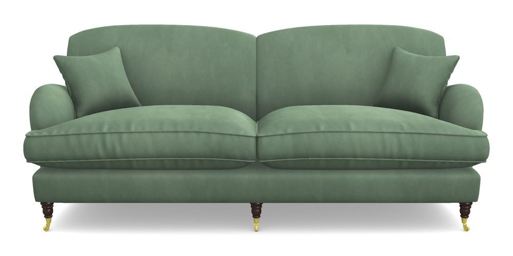 Product photograph of Kentwell 4 Seater 2 Hump Split Sofa In House Clever Velvet - Celadon from Sofas and Stuff Limited