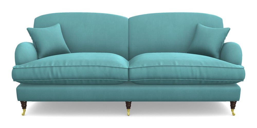 Product photograph of Kentwell 4 Seater 2 Hump Split Sofa In House Clever Velvet - Duck Egg from Sofas and Stuff Limited