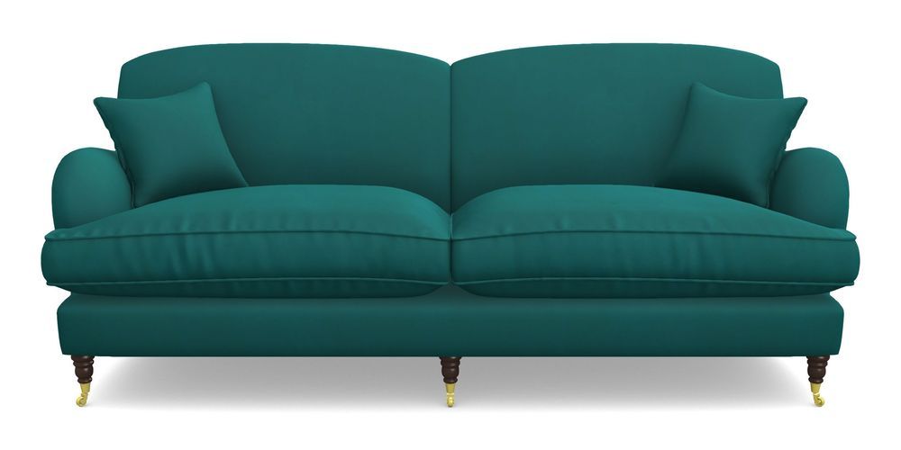 Product photograph of Kentwell 4 Seater 2 Hump Split Sofa In House Clever Velvet - Teal from Sofas and Stuff Limited