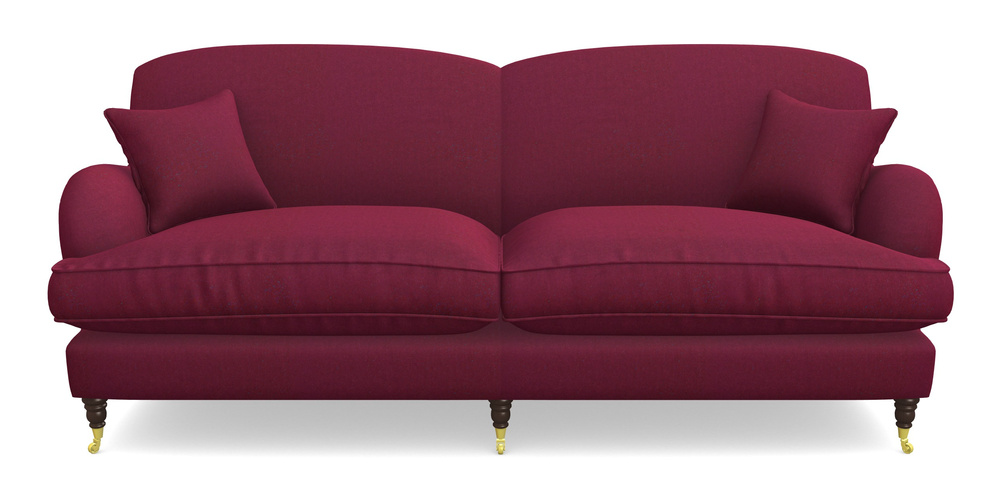 Product photograph of Kentwell 4 Seater 2 Hump Split Sofa In House Velvet - Claret from Sofas and Stuff Limited