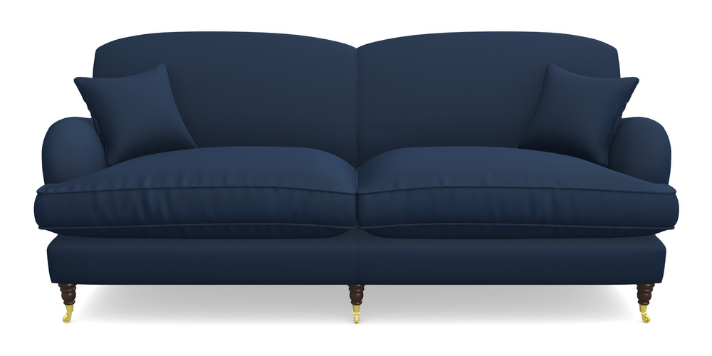Product photograph of Kentwell 4 Seater 2 Hump Split Sofa In House Velvet - Indigo from Sofas and Stuff Limited