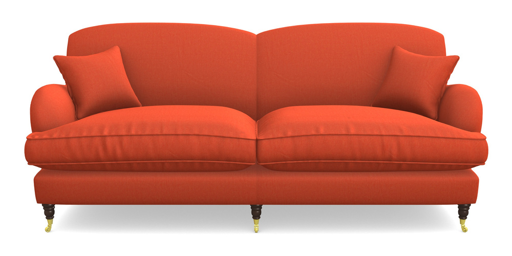 Product photograph of Kentwell 4 Seater 2 Hump Split Sofa In House Velvet - Terracotta from Sofas and Stuff Limited