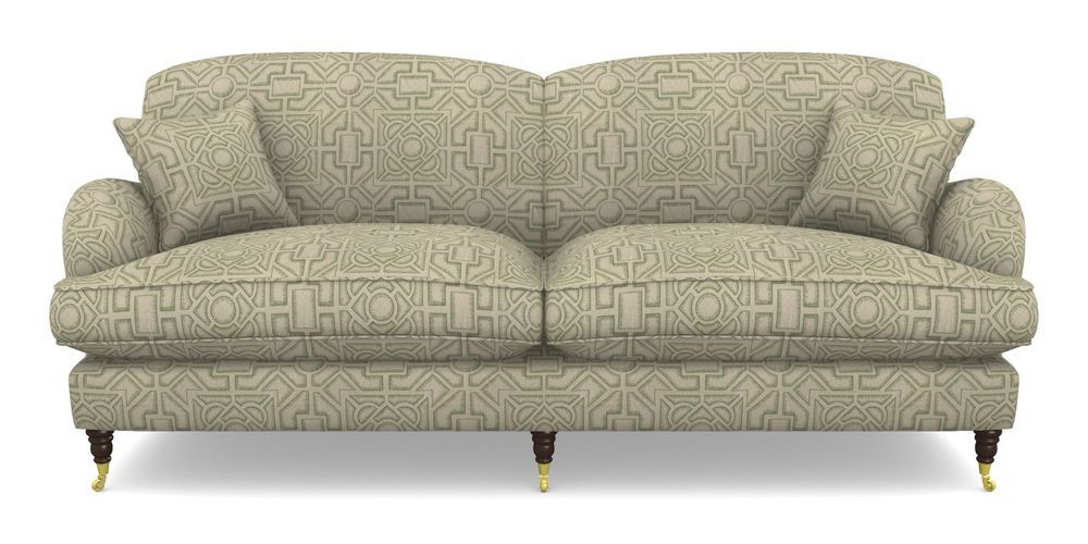 Product photograph of Kentwell 4 Seater 2 Hump Split Sofa In Rhs Collection - Large Knot Garden Linen - Green from Sofas and Stuff Limited