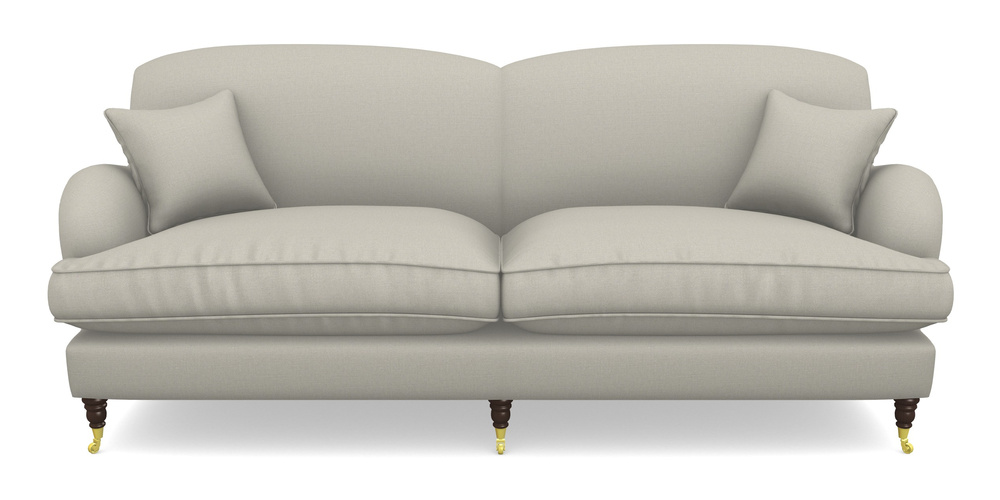 Product photograph of Kentwell 4 Seater 2 Hump Split Sofa In Plain Linen Cotton - Baby Elephant from Sofas and Stuff Limited