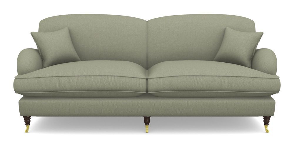 Product photograph of Kentwell 4 Seater 2 Hump Split Sofa In Plain Linen Cotton - Sage from Sofas and Stuff Limited