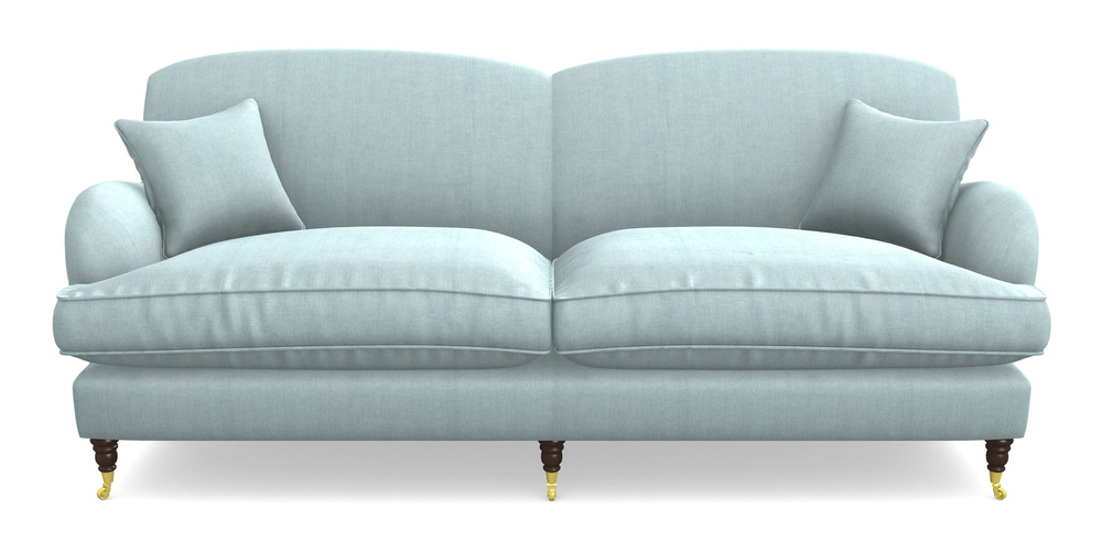 Product photograph of Kentwell 4 Seater 2 Hump Split Sofa In Super Soft Velvet - Sky from Sofas and Stuff Limited