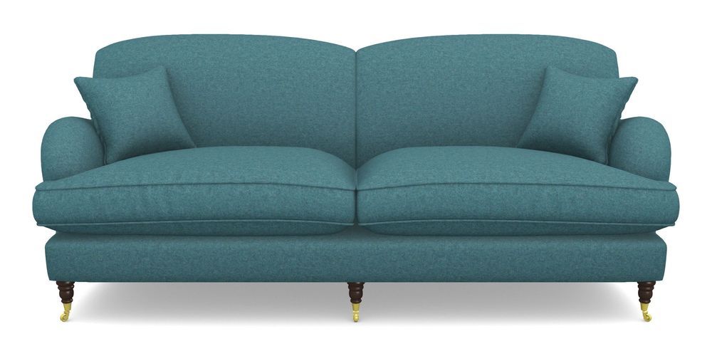 Product photograph of Kentwell 4 Seater 2 Hump Split Sofa In Soft Wool - Cerulean from Sofas and Stuff Limited