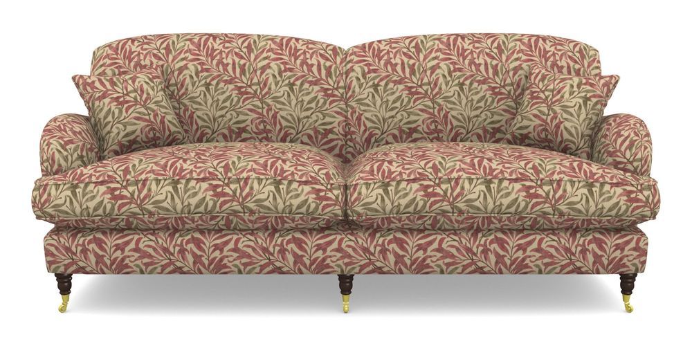 Product photograph of Kentwell 4 Seater 2 Hump Split Sofa In V A Drawn From Nature - Willow Bough Large - Red from Sofas and Stuff Limited