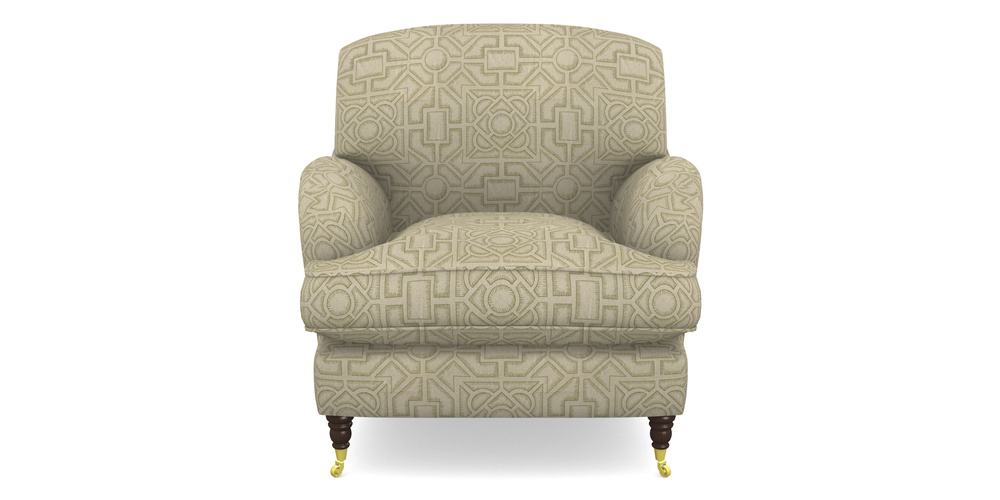 Product photograph of Kentwell Ladies Chair In Rhs Collection - Large Knot Garden Linen - Olive from Sofas and Stuff Limited