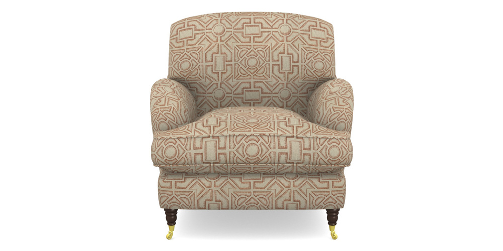 Product photograph of Kentwell Ladies Chair In Rhs Collection - Large Knot Garden Linen - Terracotta from Sofas and Stuff Limited