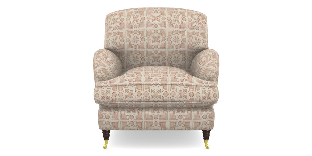 Product photograph of Kentwell Ladies Chair In Rhs Collection - Small Knot Garden Cotton Weave - Terracotta from Sofas and Stuff Limited