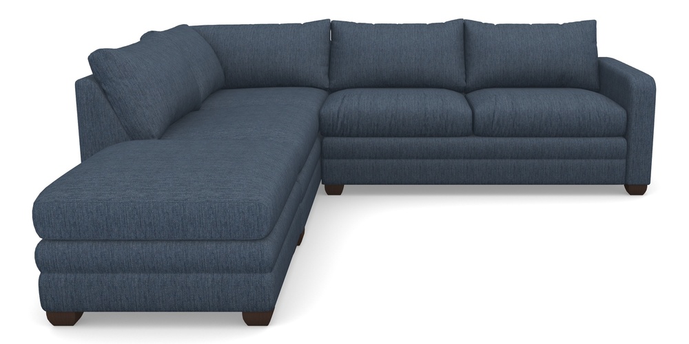 Product photograph of Langland Sofa Bed Corner Group With Sofa Bed Rhf In Aqua Clean Tenby - Navy from Sofas and Stuff Limited