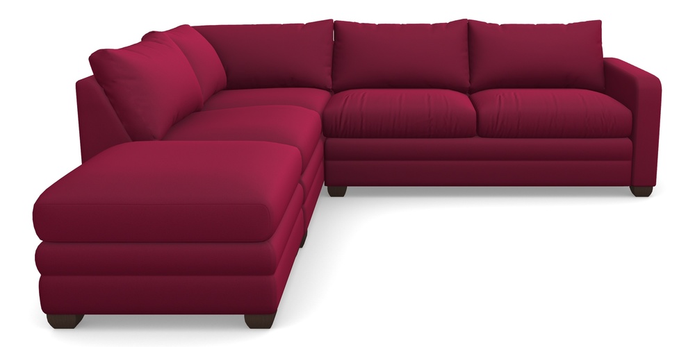 Product photograph of Langland Sofa Bed Corner Group With Sofa Bed Rhf In Clever Glossy Velvet - Chianti from Sofas and Stuff Limited