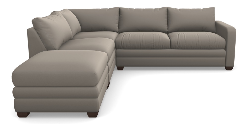 Product photograph of Langland Sofa Bed Corner Group With Sofa Bed Rhf In Clever Glossy Velvet - Mole from Sofas and Stuff Limited