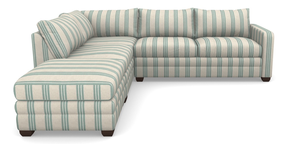 Product photograph of Langland Sofa Bed Corner Group With Sofa Bed Rhf In Cloth 18 Stripes - Bengal - Basil from Sofas and Stuff Limited