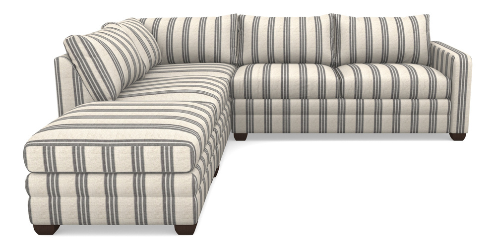 Product photograph of Langland Sofa Bed Corner Group With Sofa Bed Rhf In Cloth 18 Stripes - Bengal - Bible Black from Sofas and Stuff Limited