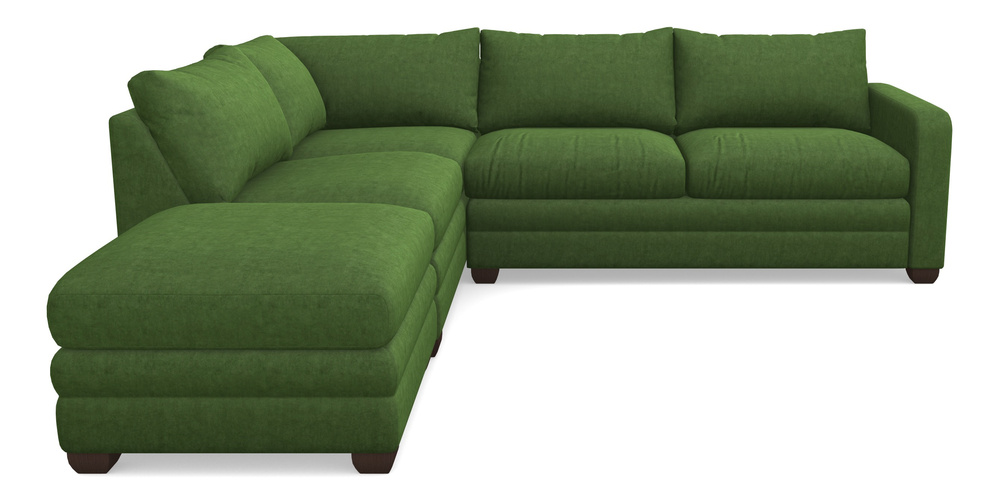 Product photograph of Langland Sofa Bed Corner Group With Sofa Bed Rhf In Clever Tough And Eco Velvet - Shamrock from Sofas and Stuff Limited