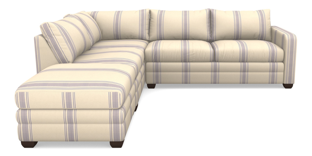 Product photograph of Langland Sofa Bed Corner Group With Sofa Bed Rhf In Cloth 22 - Racing Stripes Cheltenham - Blueberry from Sofas and Stuff Limited