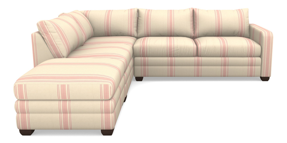 Product photograph of Langland Sofa Bed Corner Group With Sofa Bed Rhf In Cloth 22 - Racing Stripes Cheltenham - Cherry from Sofas and Stuff Limited