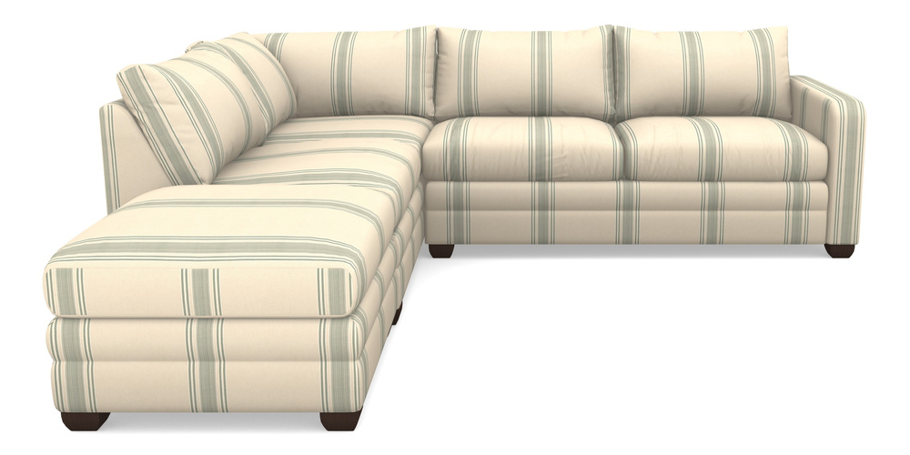 Product photograph of Langland Sofa Bed Corner Group With Sofa Bed Rhf In Cloth 22 - Racing Stripes Cheltenham - Mint from Sofas and Stuff Limited