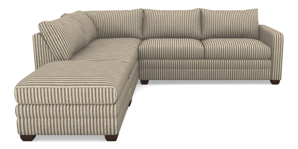 Product photograph of Langland Sofa Bed Corner Group With Sofa Bed Rhf In Cloth 22 - Pinstripe - Peat from Sofas and Stuff Limited