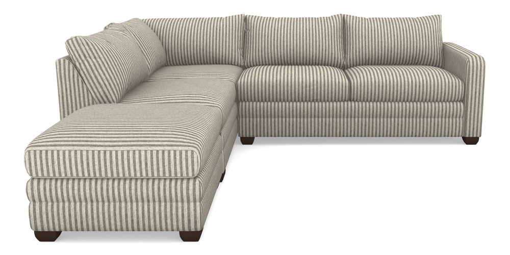 Product photograph of Langland Sofa Bed Corner Group With Sofa Bed Rhf In Cloth 22 - Pinstripe - Seal from Sofas and Stuff Limited