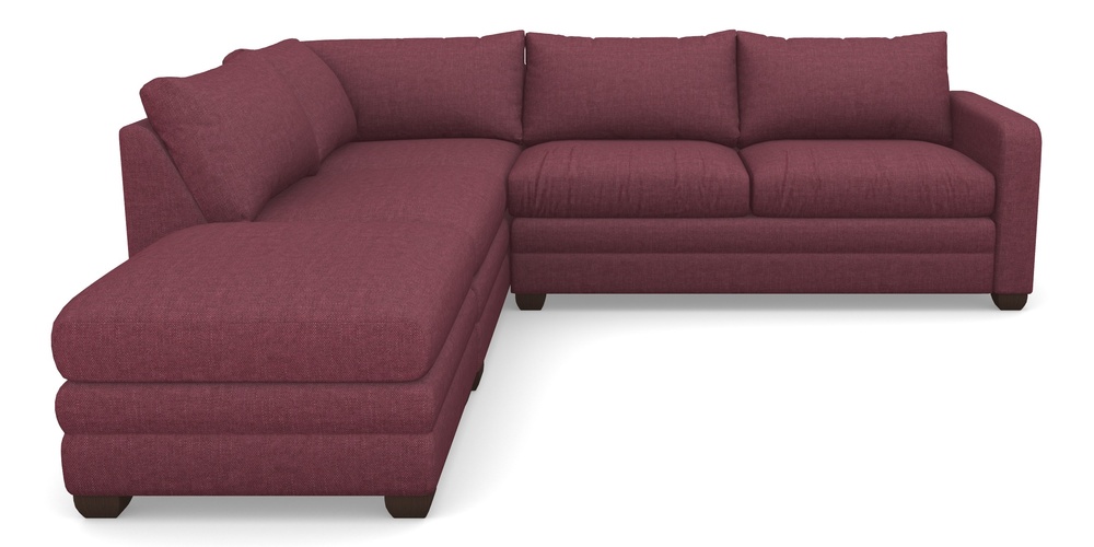 Product photograph of Langland Sofa Bed Corner Group With Sofa Bed Rhf In Easy Clean Plain - Chianti from Sofas and Stuff Limited