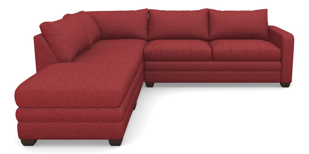 Product photograph of Langland Sofa Bed Corner Group With Sofa Bed Rhf In Easy Clean Plain - Claret from Sofas and Stuff Limited