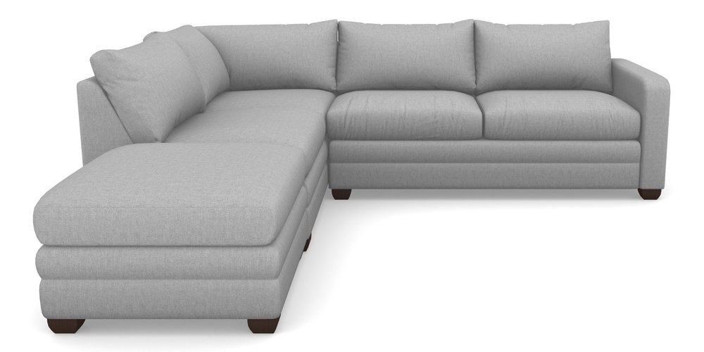 Product photograph of Langland Sofa Bed Corner Group With Sofa Bed Rhf In Easy Clean Plain - Silver from Sofas and Stuff Limited