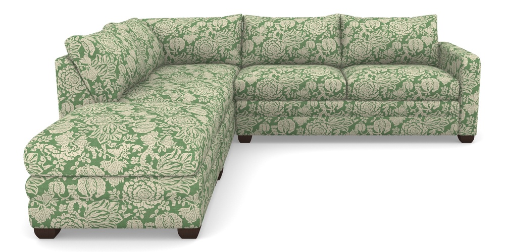 Product photograph of Langland Sofa Bed Corner Group With Sofa Bed Rhf In V A Brompton Collection - Flowering Kale - Basil from Sofas and Stuff Limited