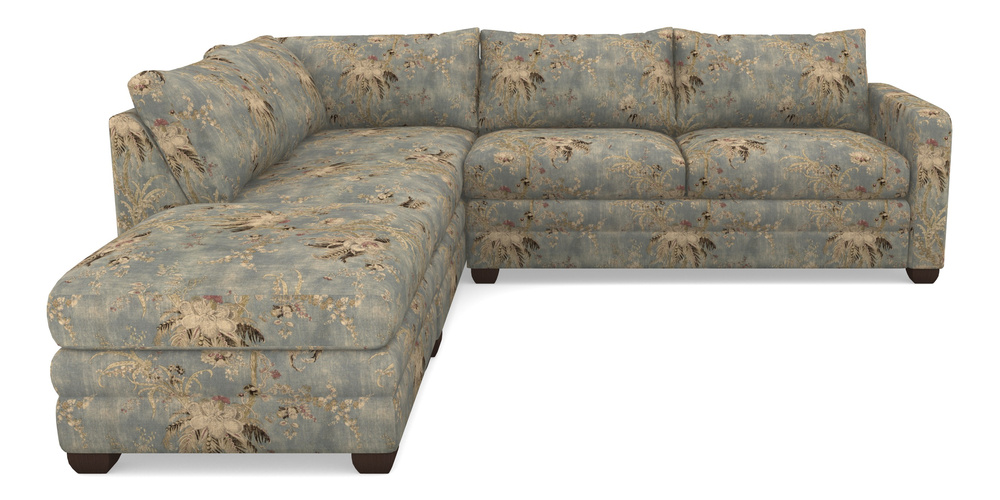 Product photograph of Langland Sofa Bed Corner Group With Sofa Bed Rhf In Floral Linen - Zefferino Danish Girl from Sofas and Stuff Limited