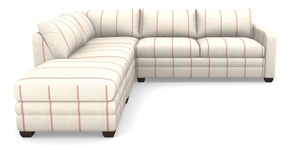 Product photograph of Langland Sofa Bed Corner Group With Sofa Bed Rhf In Grain Sack Stripe - Red from Sofas and Stuff Limited