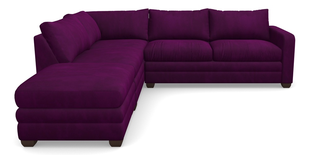 Product photograph of Langland Sofa Bed Corner Group With Sofa Bed Rhf In House Clever Velvet - Aubergine from Sofas and Stuff Limited