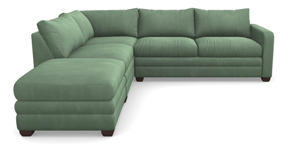 Product photograph of Langland Sofa Bed Corner Group With Sofa Bed Rhf In House Clever Velvet - Celadon from Sofas and Stuff Limited