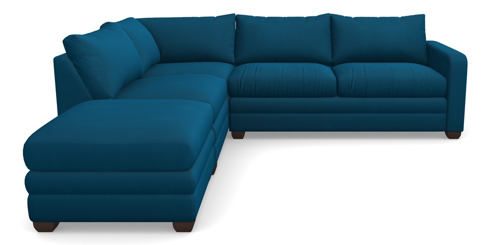 Product photograph of Langland Sofa Bed Corner Group With Sofa Bed Rhf In House Clever Velvet - Ocean from Sofas and Stuff Limited