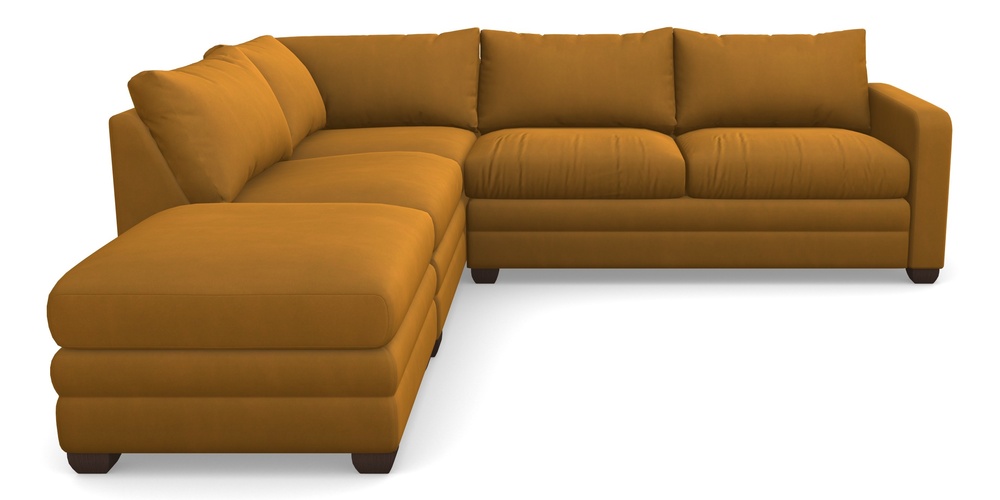 Product photograph of Langland Sofa Bed Corner Group With Sofa Bed Rhf In House Clever Velvet - Ochre from Sofas and Stuff Limited