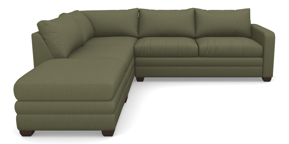 Product photograph of Langland Sofa Bed Corner Group With Sofa Bed Rhf In Herringbone - Army from Sofas and Stuff Limited