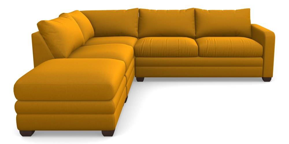 Product photograph of Langland Sofa Bed Corner Group With Sofa Bed Rhf In House Velvet - Saffron from Sofas and Stuff Limited