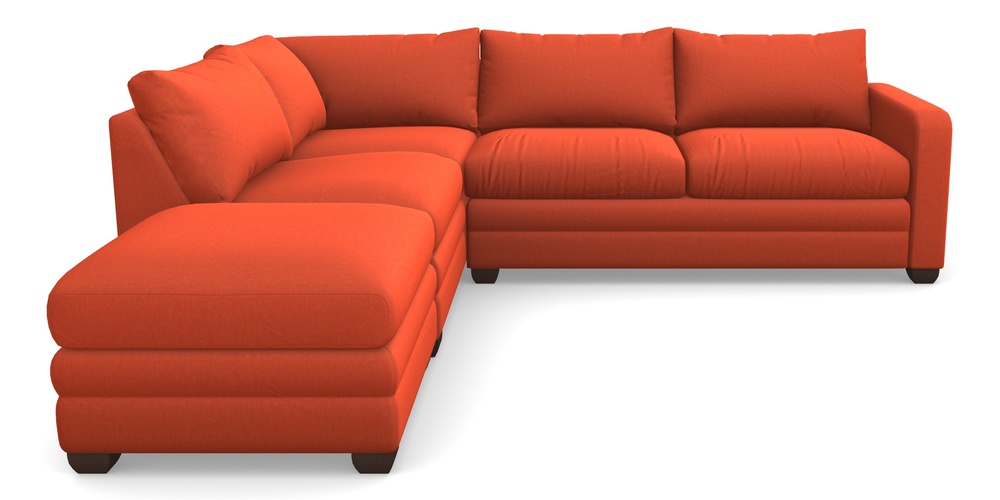 Product photograph of Langland Sofa Bed Corner Group With Sofa Bed Rhf In House Velvet - Terracotta from Sofas and Stuff Limited