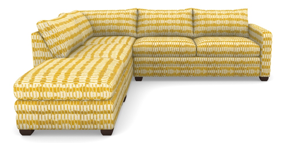 Product photograph of Langland Sofa Bed Corner Group With Sofa Bed Rhf In V A Brompton Collection - Ikat - Corn from Sofas and Stuff Limited