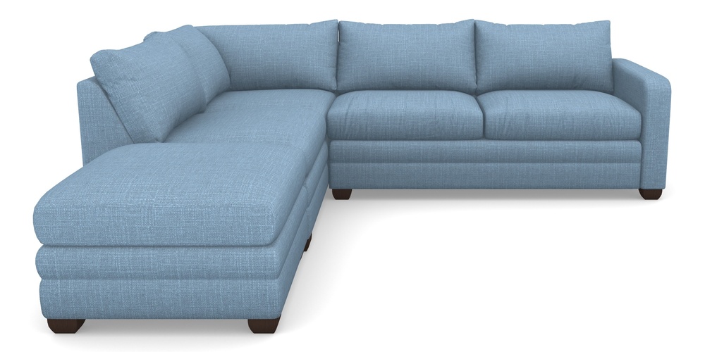 Product photograph of Langland Sofa Bed Corner Group With Sofa Bed Rhf In Tough As Houses - Cornflower Blue from Sofas and Stuff Limited