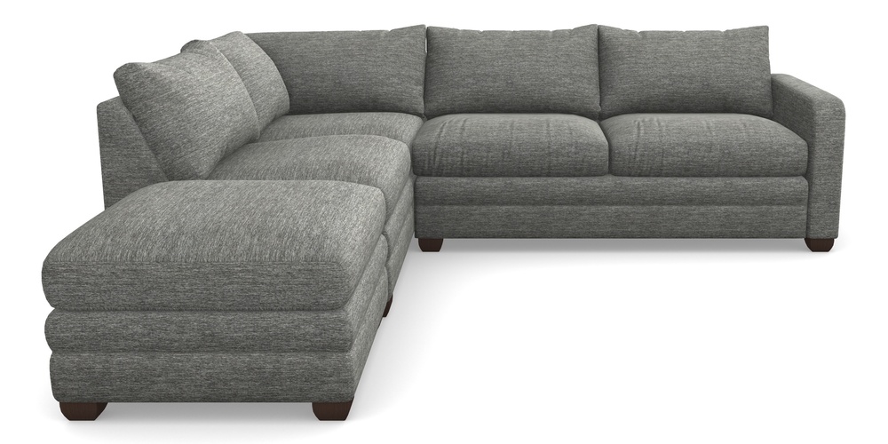 Product photograph of Langland Sofa Bed Corner Group With Sofa Bed Rhf In Textured Velvet - Slate from Sofas and Stuff Limited